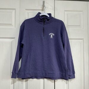 🖤 Red Shirt EMERSON Purple Lightweight Long Sleeve 1/4 Zip Sweatshirt - Medium